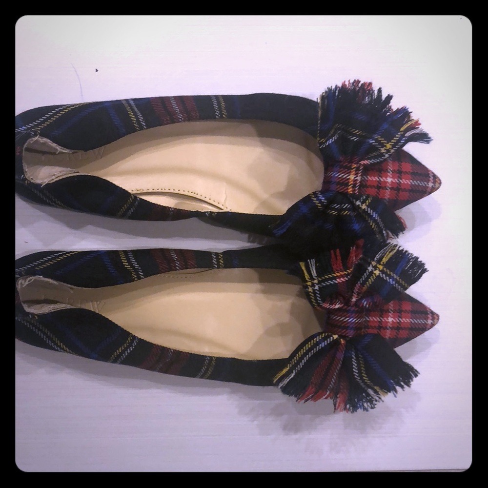 J.Crew holiday plaid flats